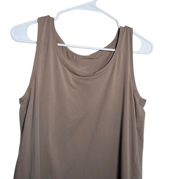Pure Jill Tank Top Women's Small Brown Sleeveless Easy Tank Basic Round Neck - Picture 2 of 9